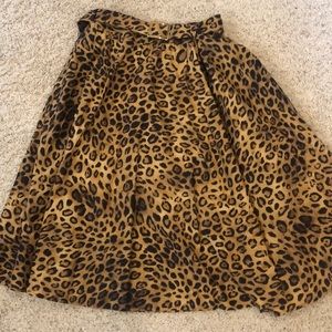 Jones New York Brown Leopard Skirt